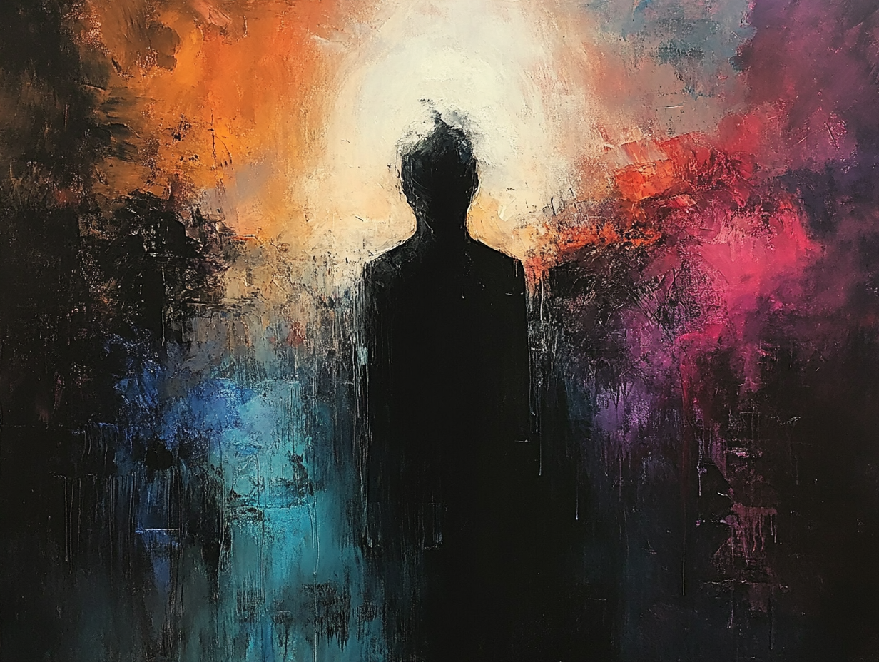 Bunte Schatten Silhouette | LED Bild