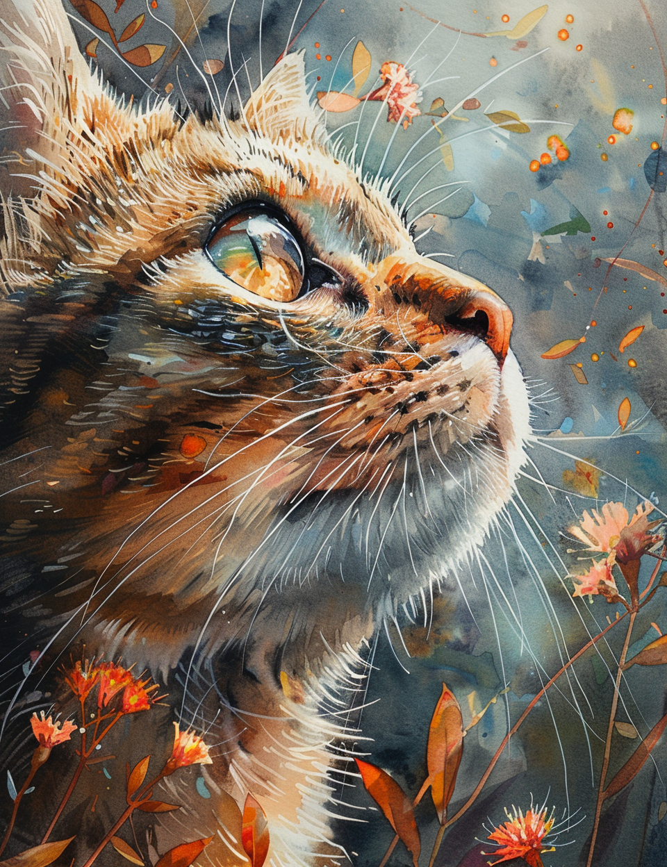 Katze Illustriert 3 | LED Bild