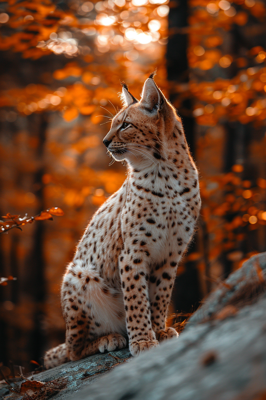 Luchs im Wald 2 |LED Bild