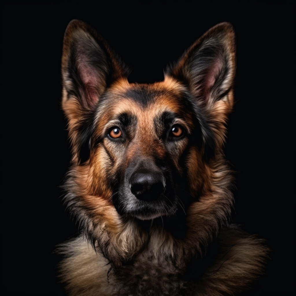 Schäferhund Portrait | LED Bild