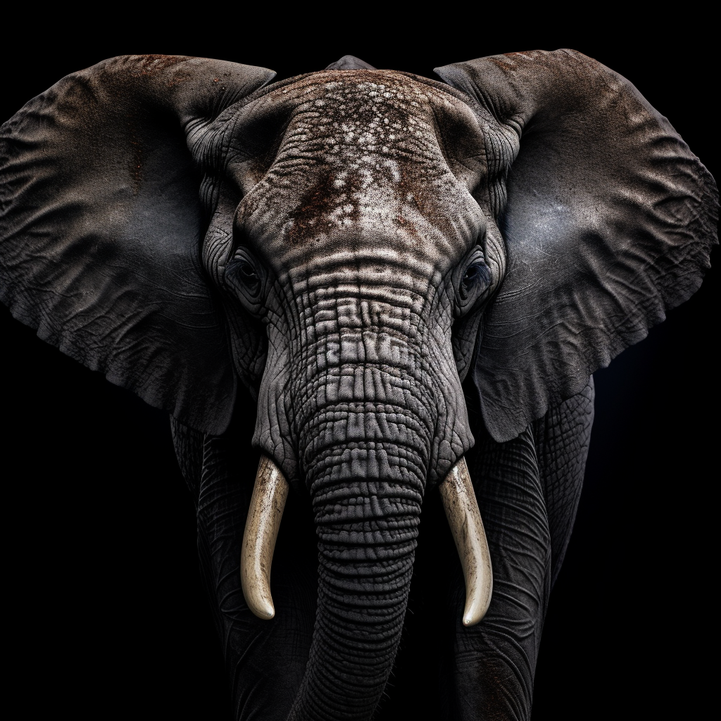 Elefant Portrait 6 | LED Bild