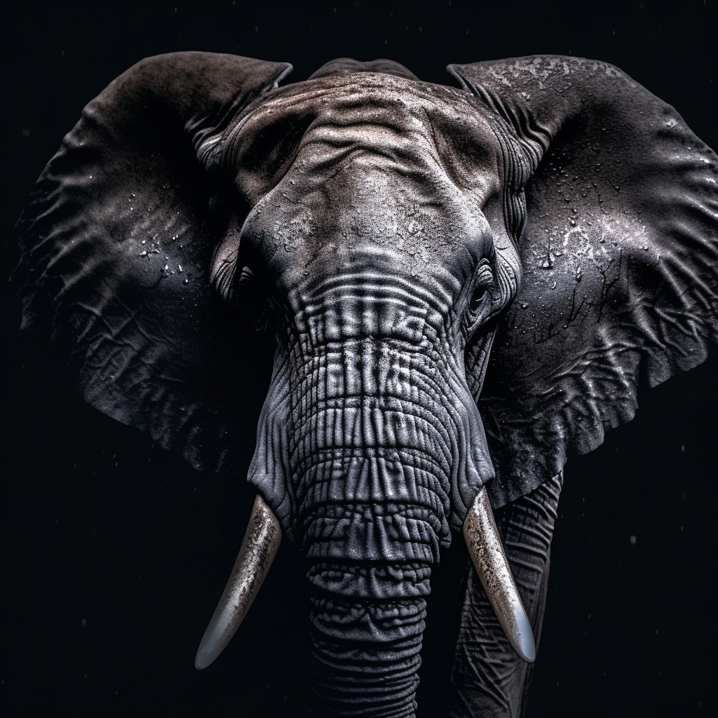 Elefant Portrait 7 | LED Bild
