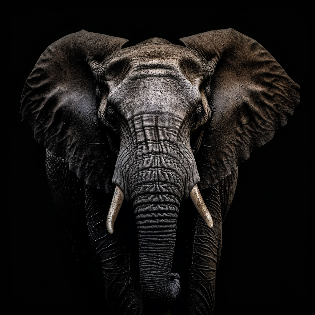 Elefant Portrait 8 | LED Bild