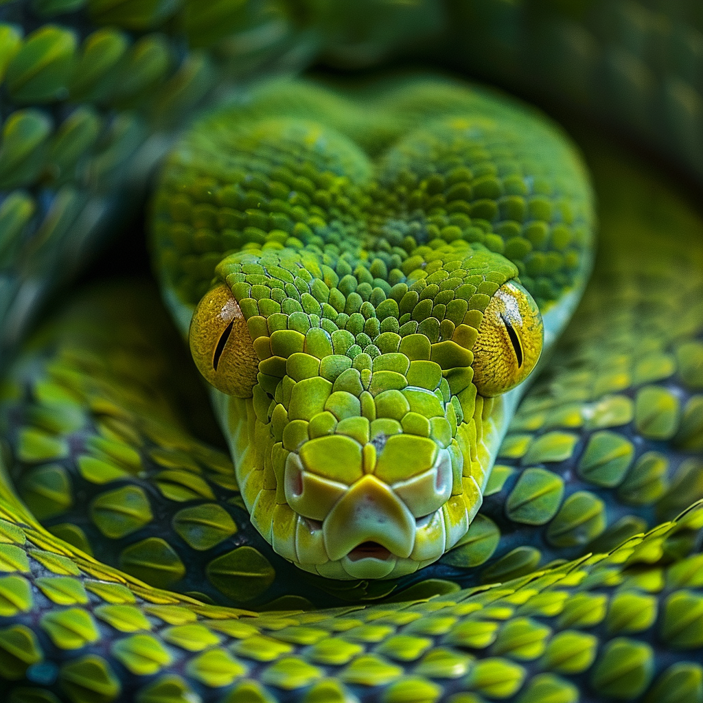 Schlange Portrait 4 | LED Bild