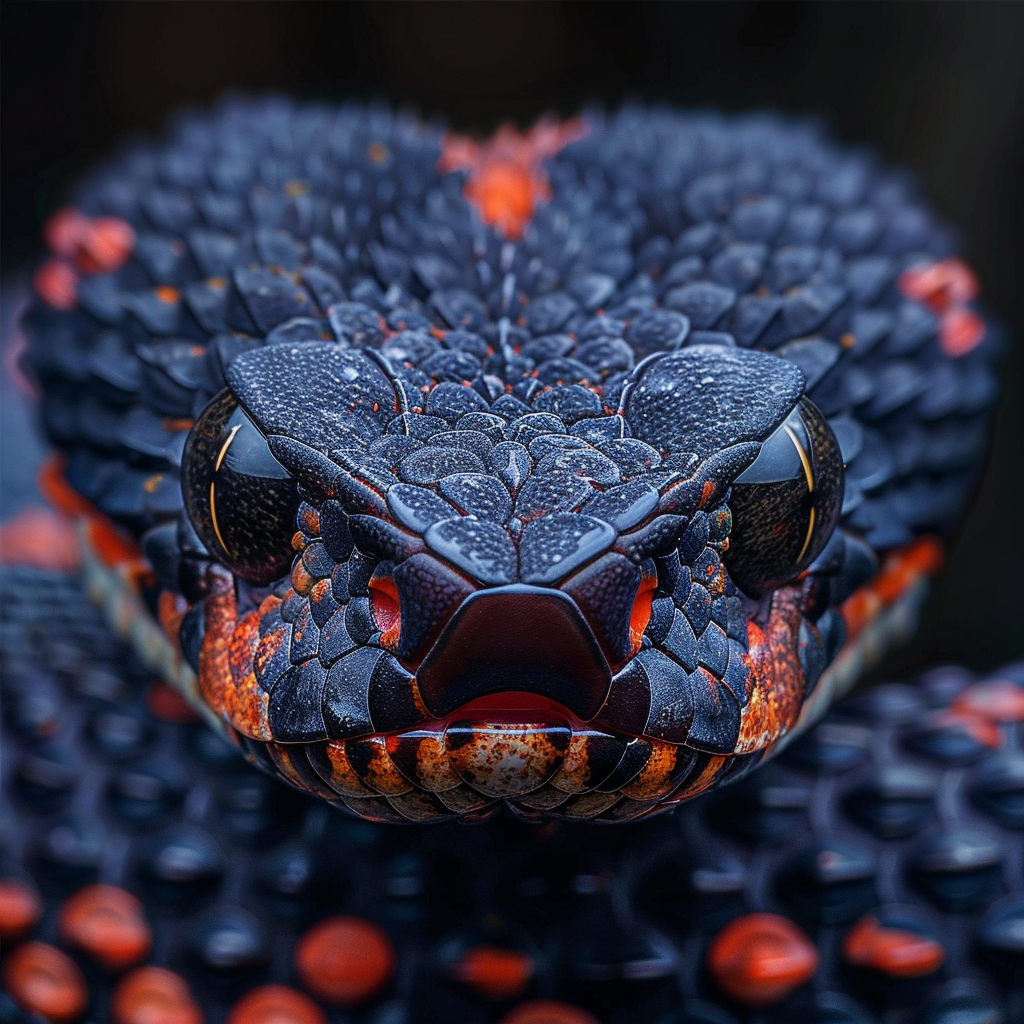 Schlange Portrait 5 | LED Bild