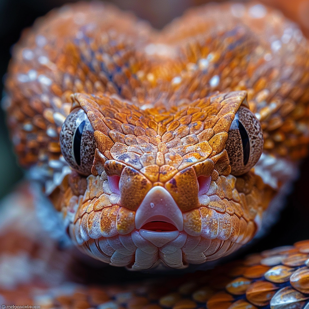 Schlange Portrait 7 | LED Bild