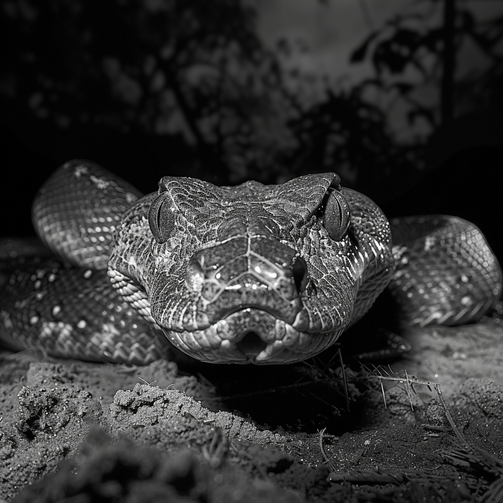 Schlange Portrait 9 | LED Bild