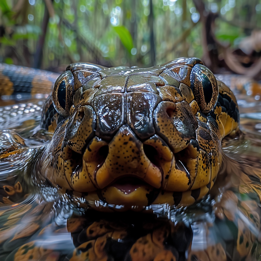 Schlange Portrait 10 | LED Bild