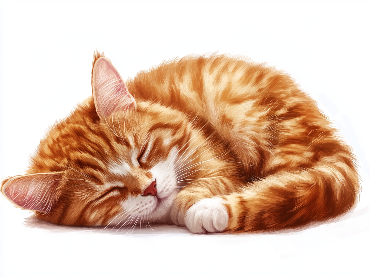 Schlafende Katze | LED Bild