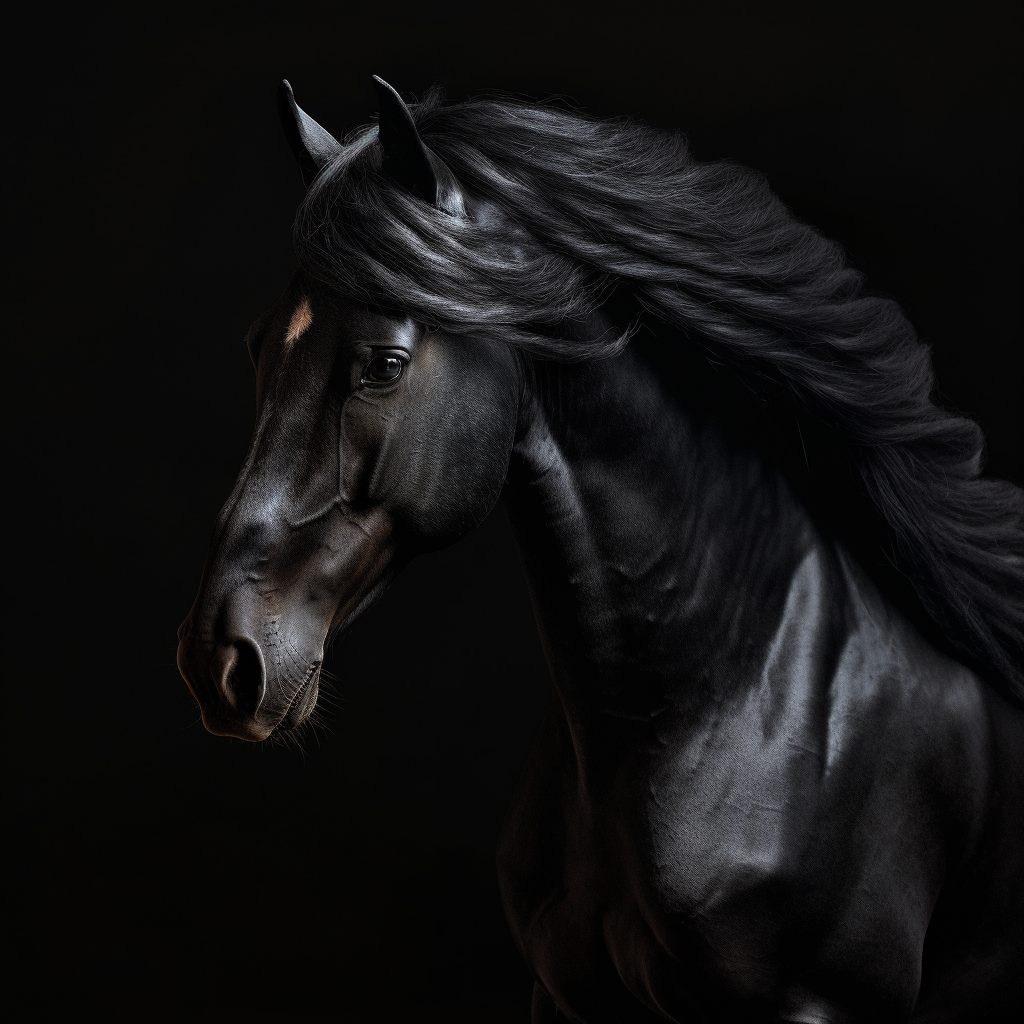 Pferd Portrait 2 | LED Bild