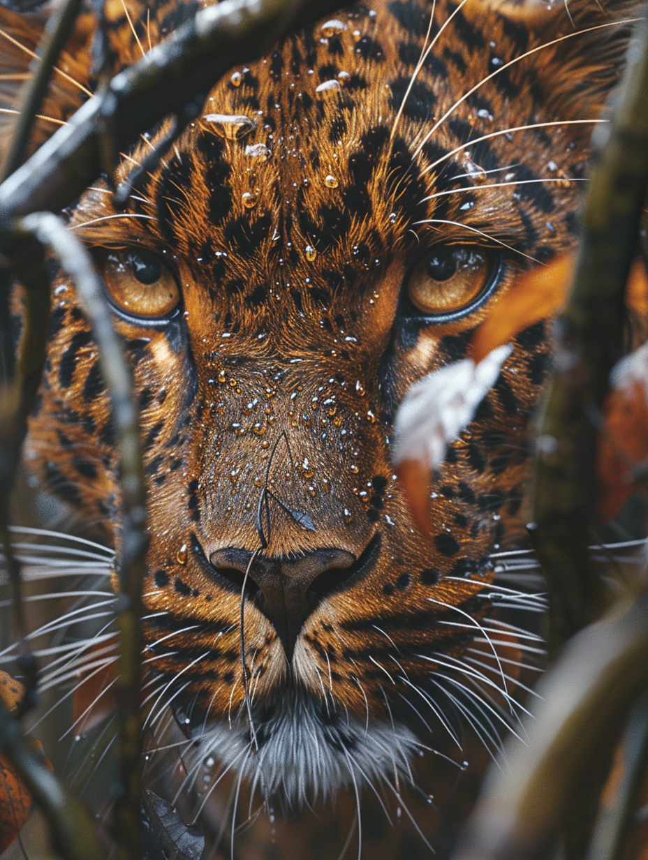 Leopard Portrait | LED Bild