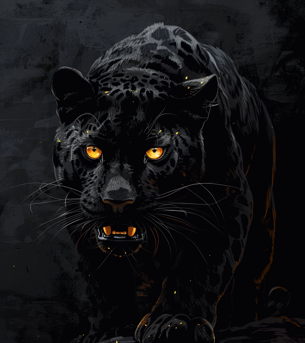 Schwarzer Panther | LED Bild