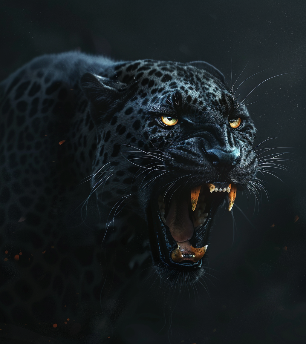 Schwarzer Jaguar | LED Bild