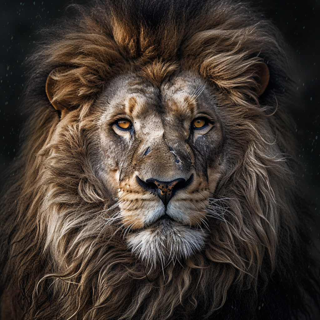 Löwe Portrait 2 | LED Bild