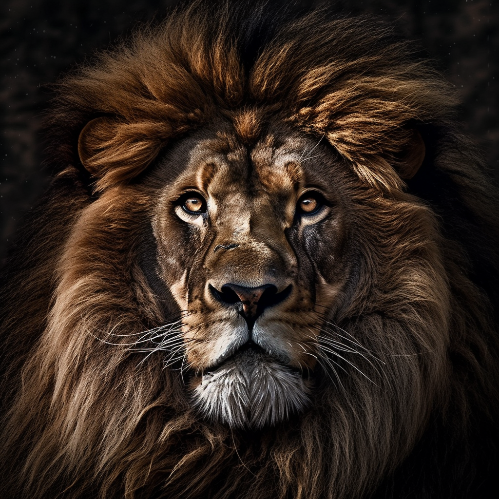 Löwe Portrait 3 | LED Bild