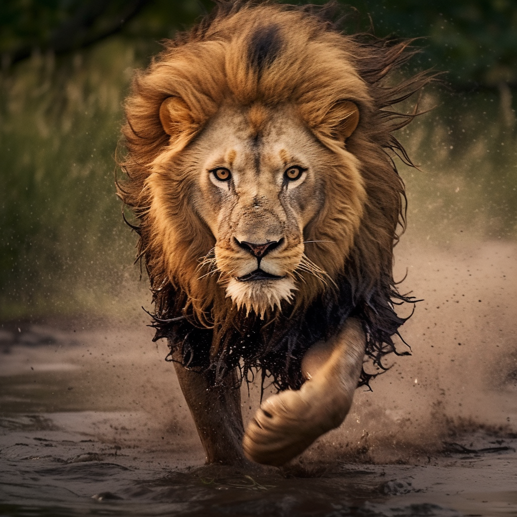 Löwe Fotografie 2 | LED Bild