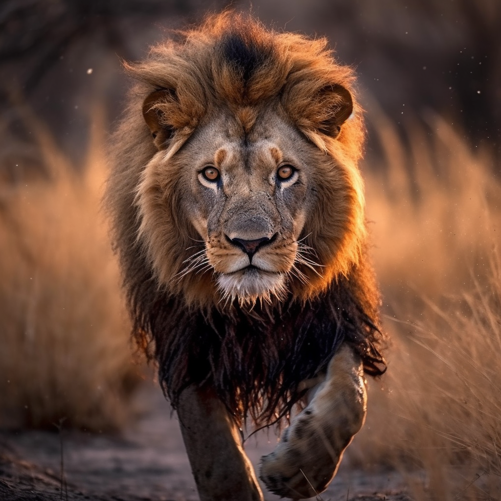 Löwe Fotografie 3 | LED Bild