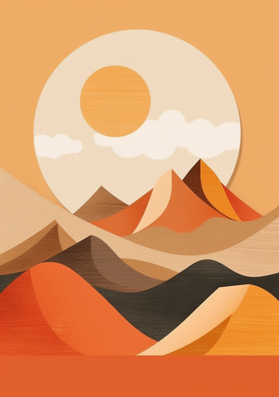 Abstrakte Berge 2 | LED Bild