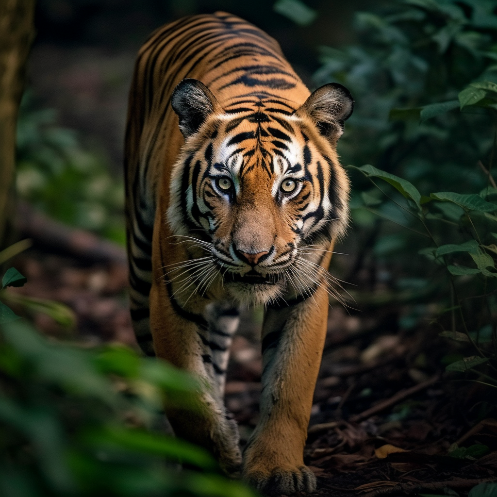 Tiger im Dschungel 1 | LED Bild