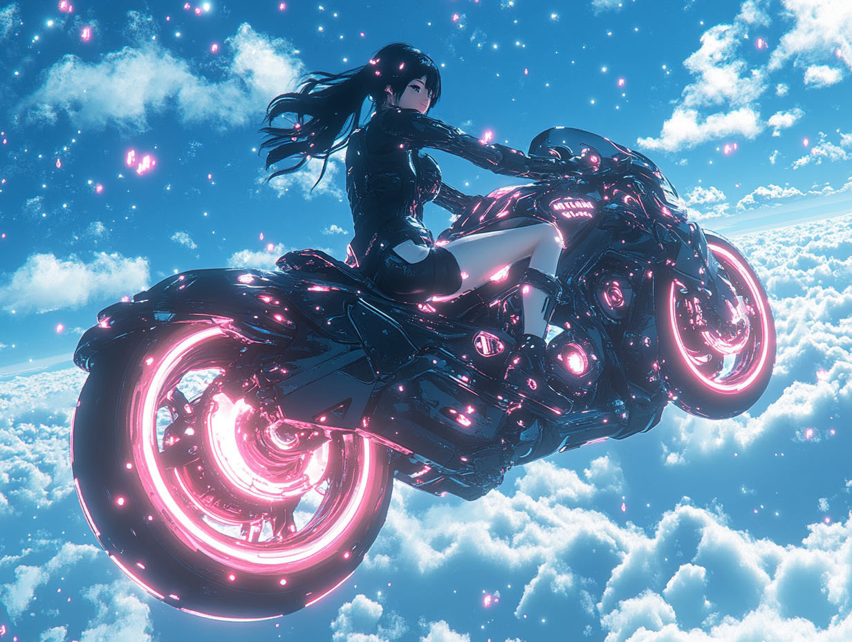 Anime Cyborg Weiblich 3 | LED Bild