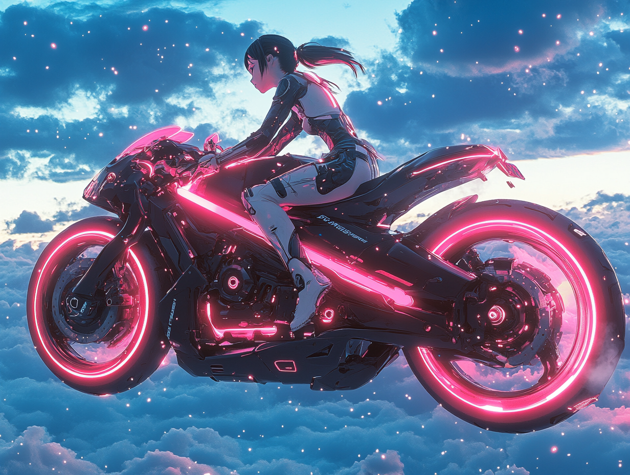 Anime Cyborg Weiblich 4 | LED Bild