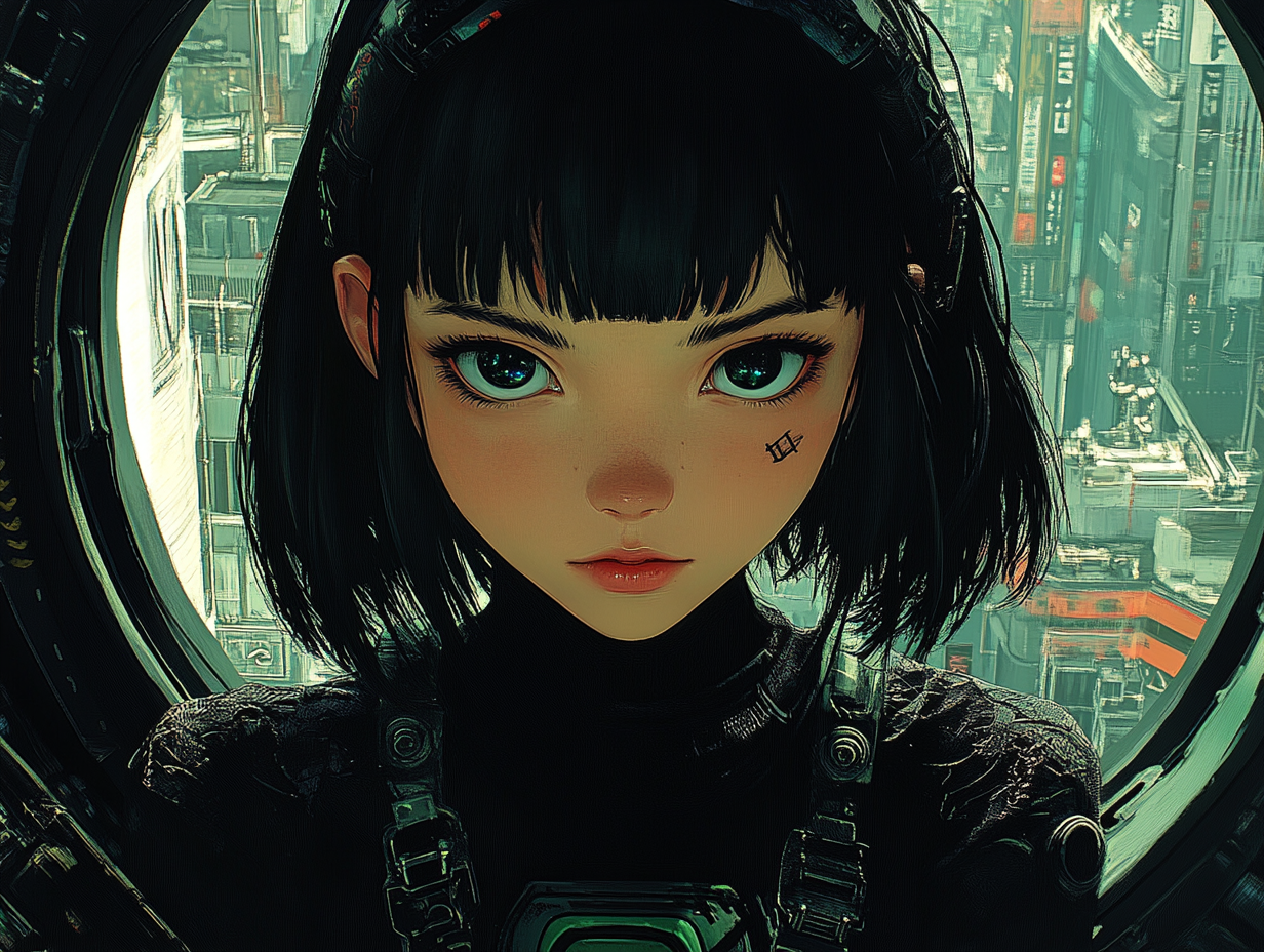 Anime Mädchen Portrait | LED Bild