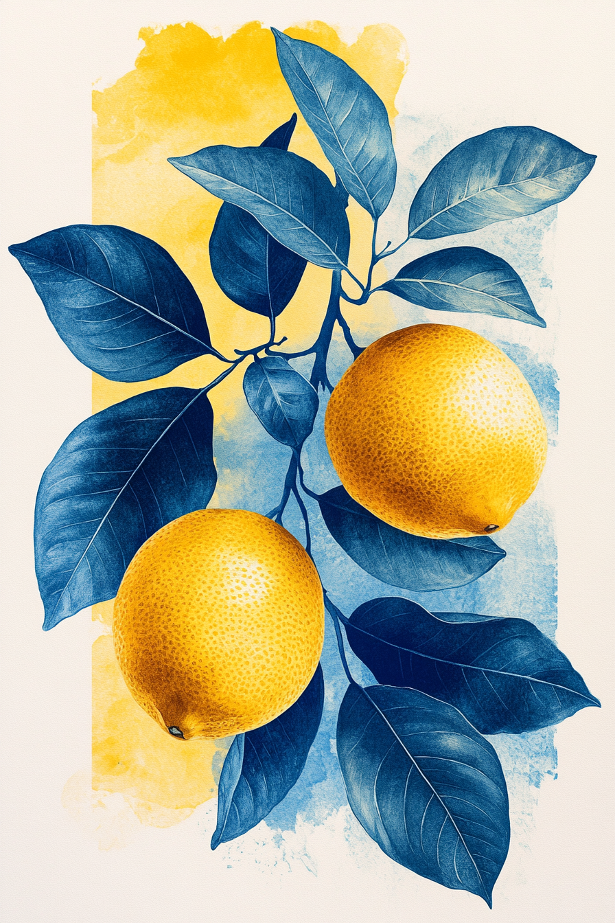 Zitronen Illustriert 1| LED Bild