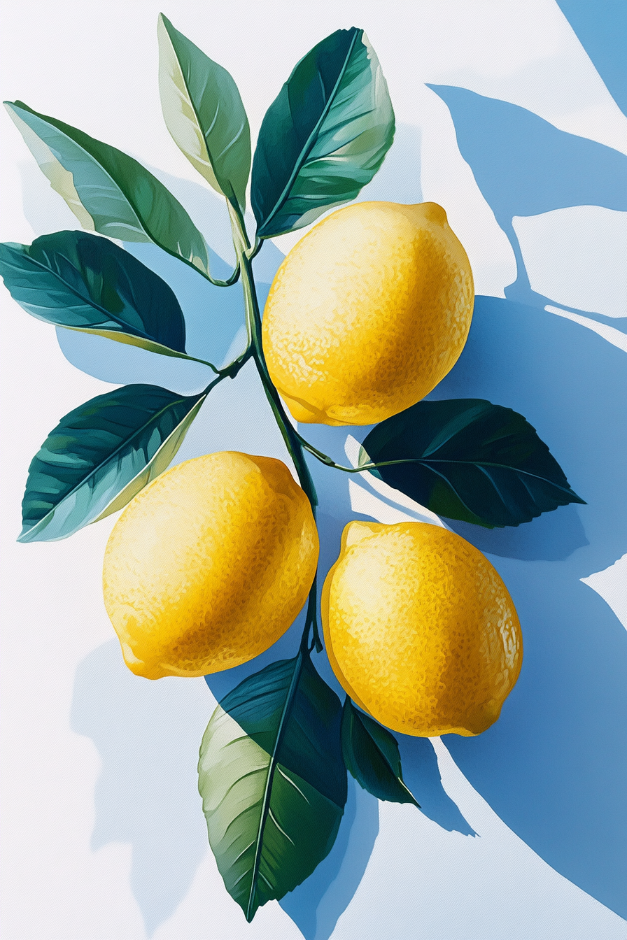 Zitronen Illustriert 2 | LED Bild