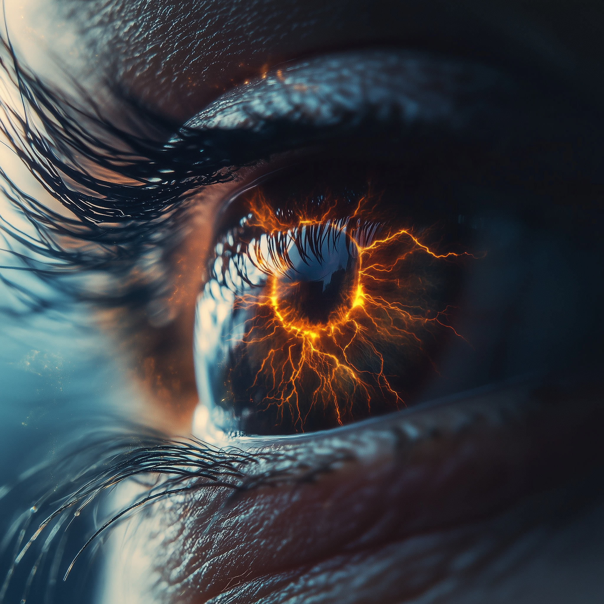 Pupille mit Blitzen | LED Bild