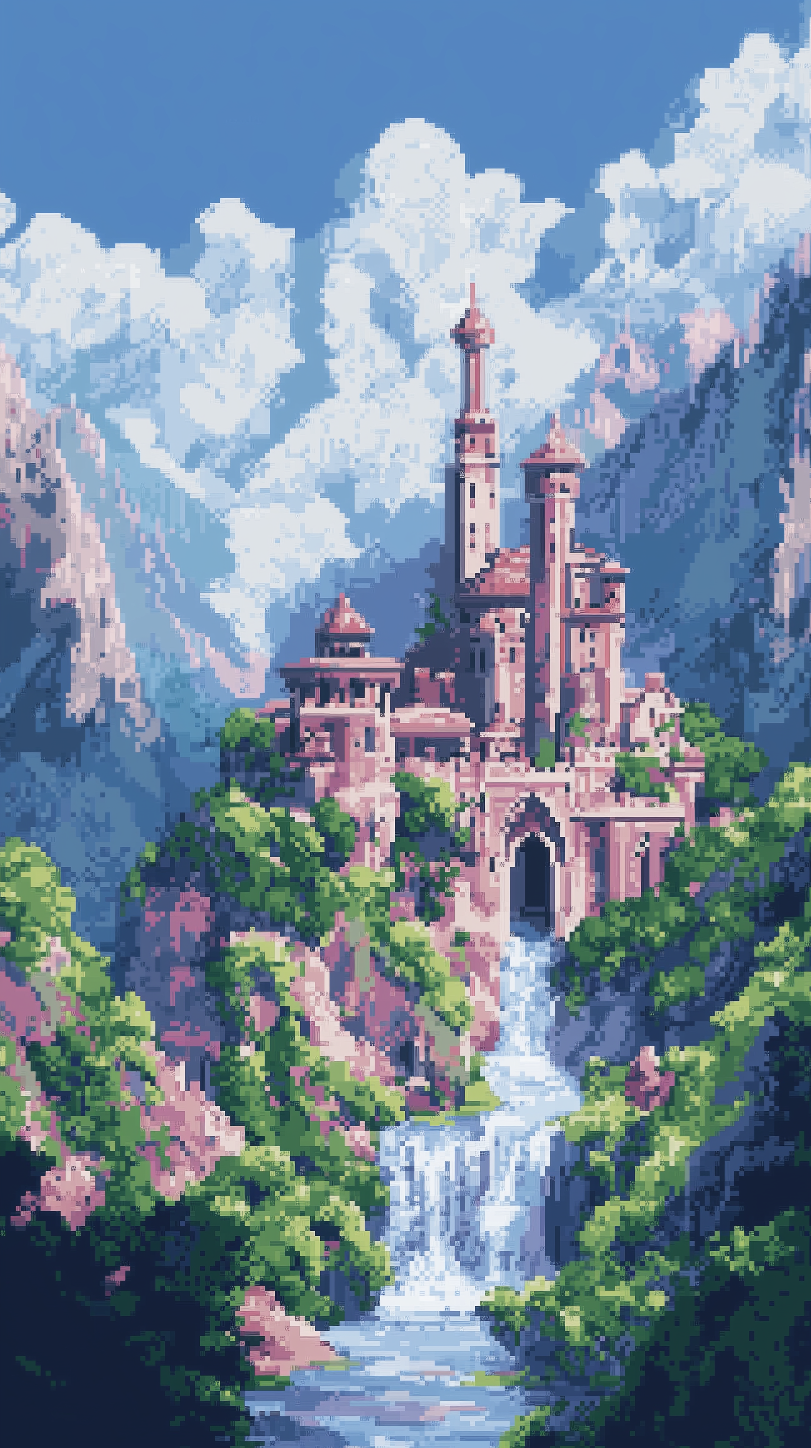 Pixel Schloss | LED Bild