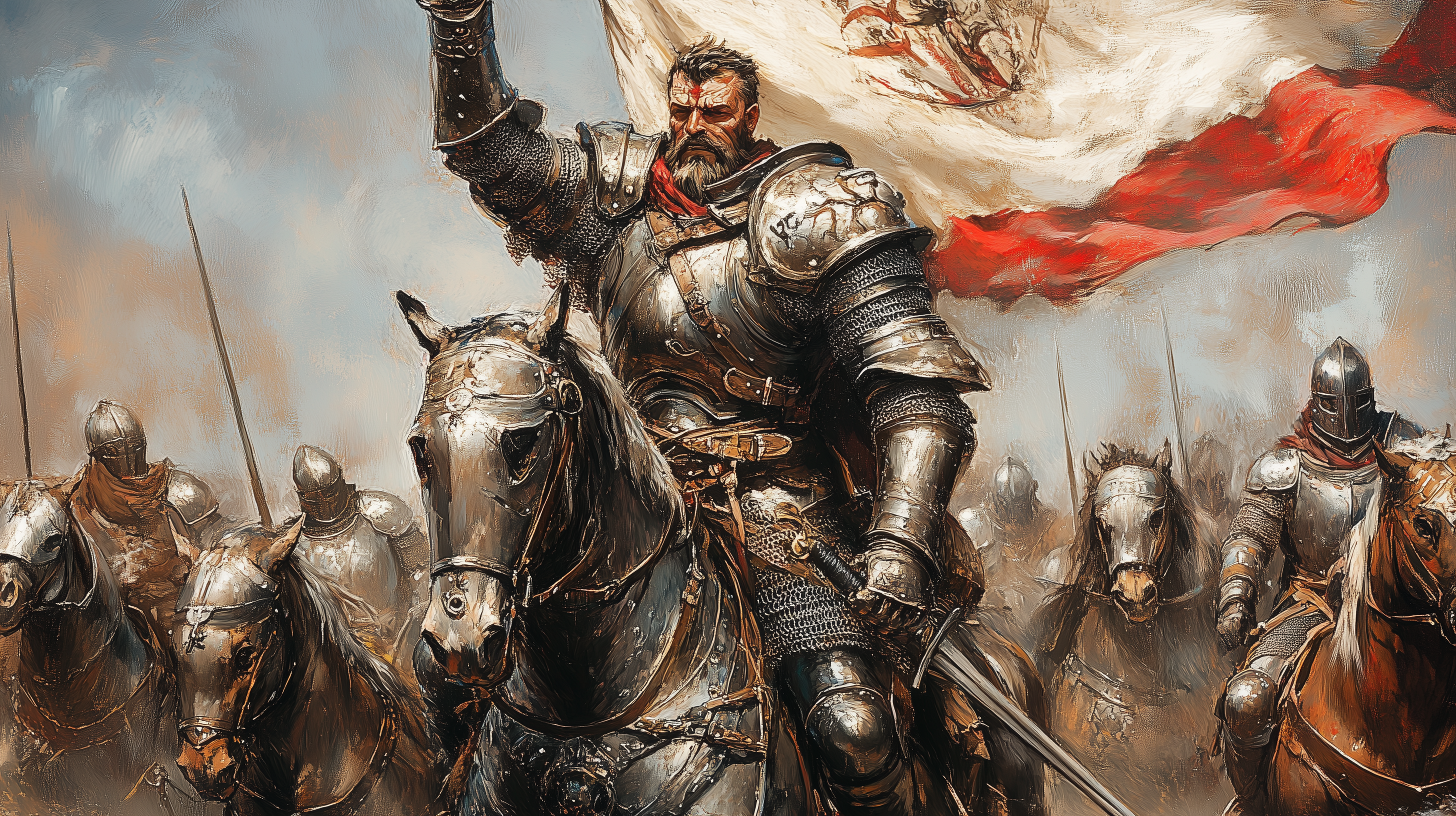 Kriegszug Ritter Illustriert | LED Bild