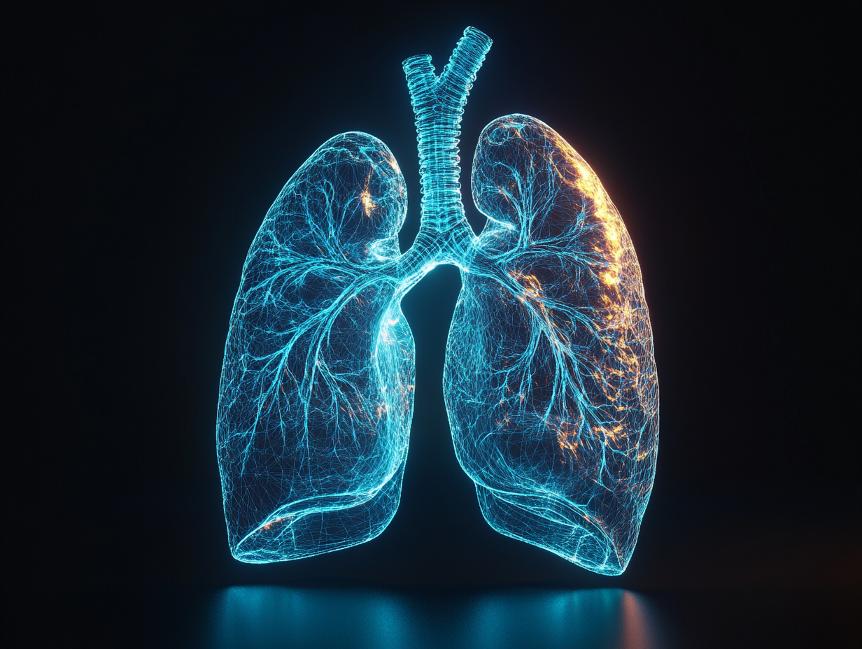 Leuchtende Lunge 1 | LED Bild