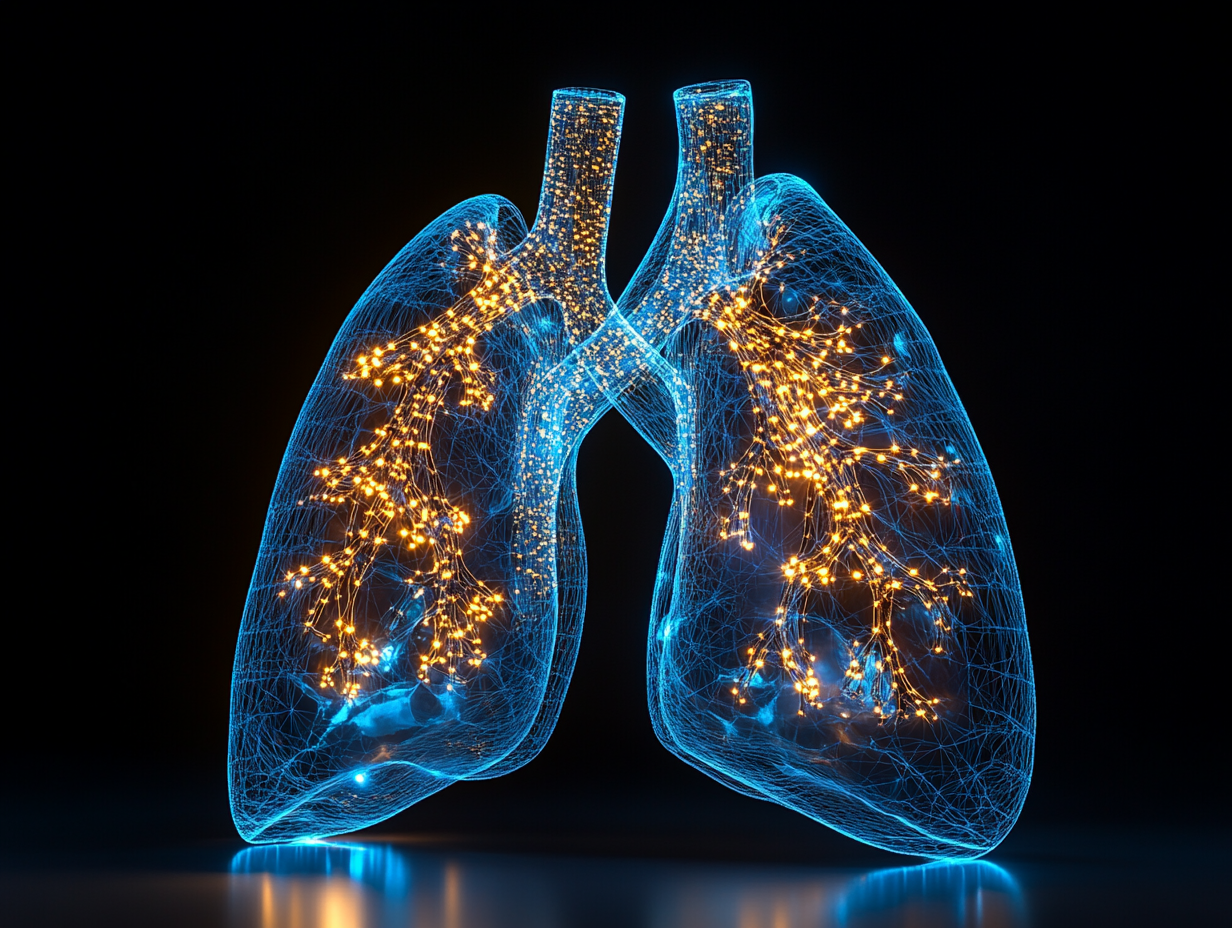 Leuchtende Lunge 2 | LED Bild