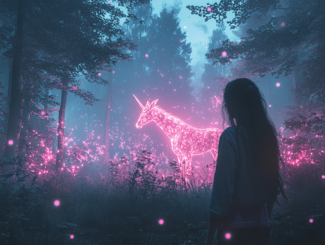 Mystisches Einhorn | LED Bild