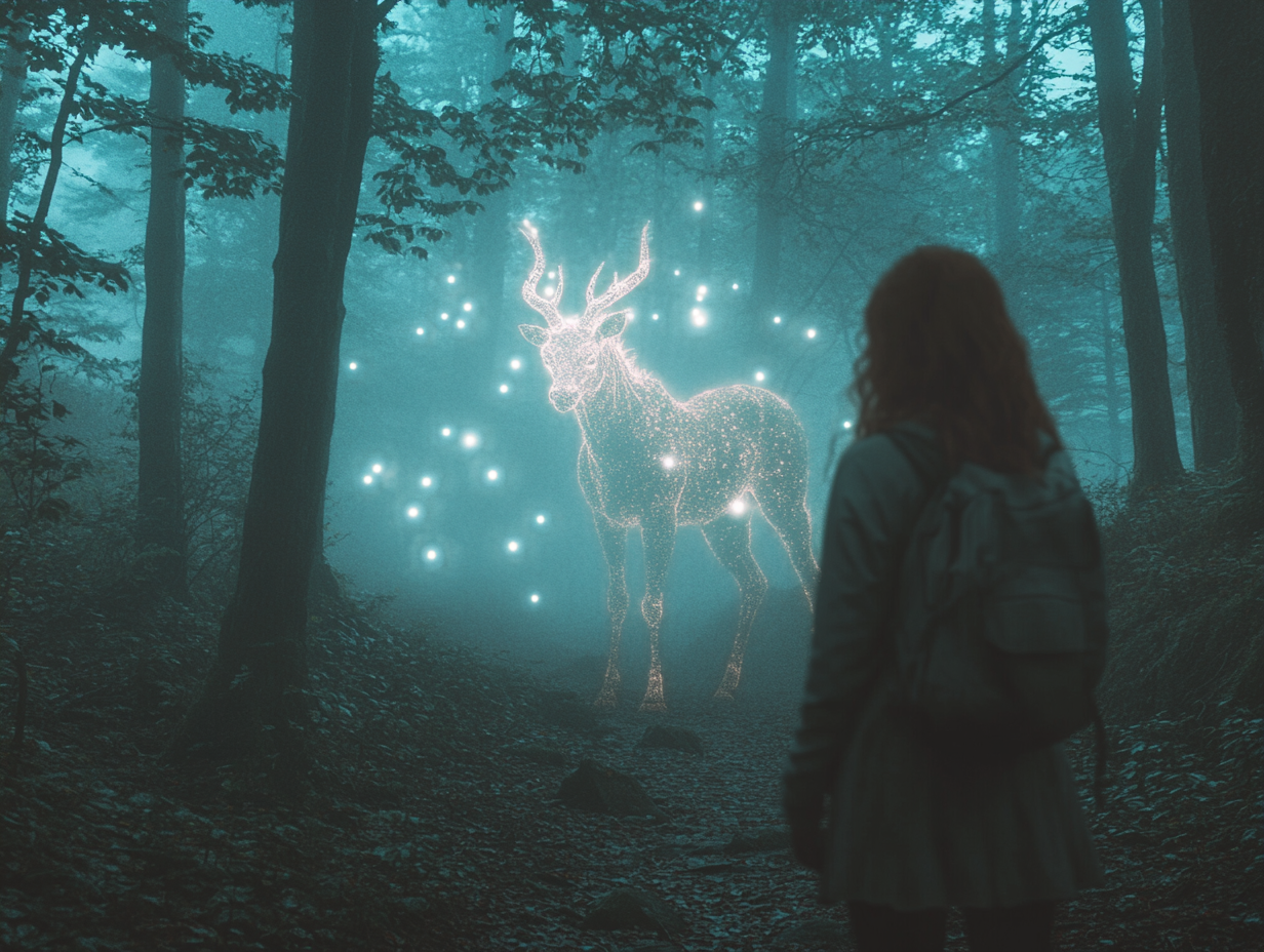 Mystischer Hirsch 1 | LED Bild