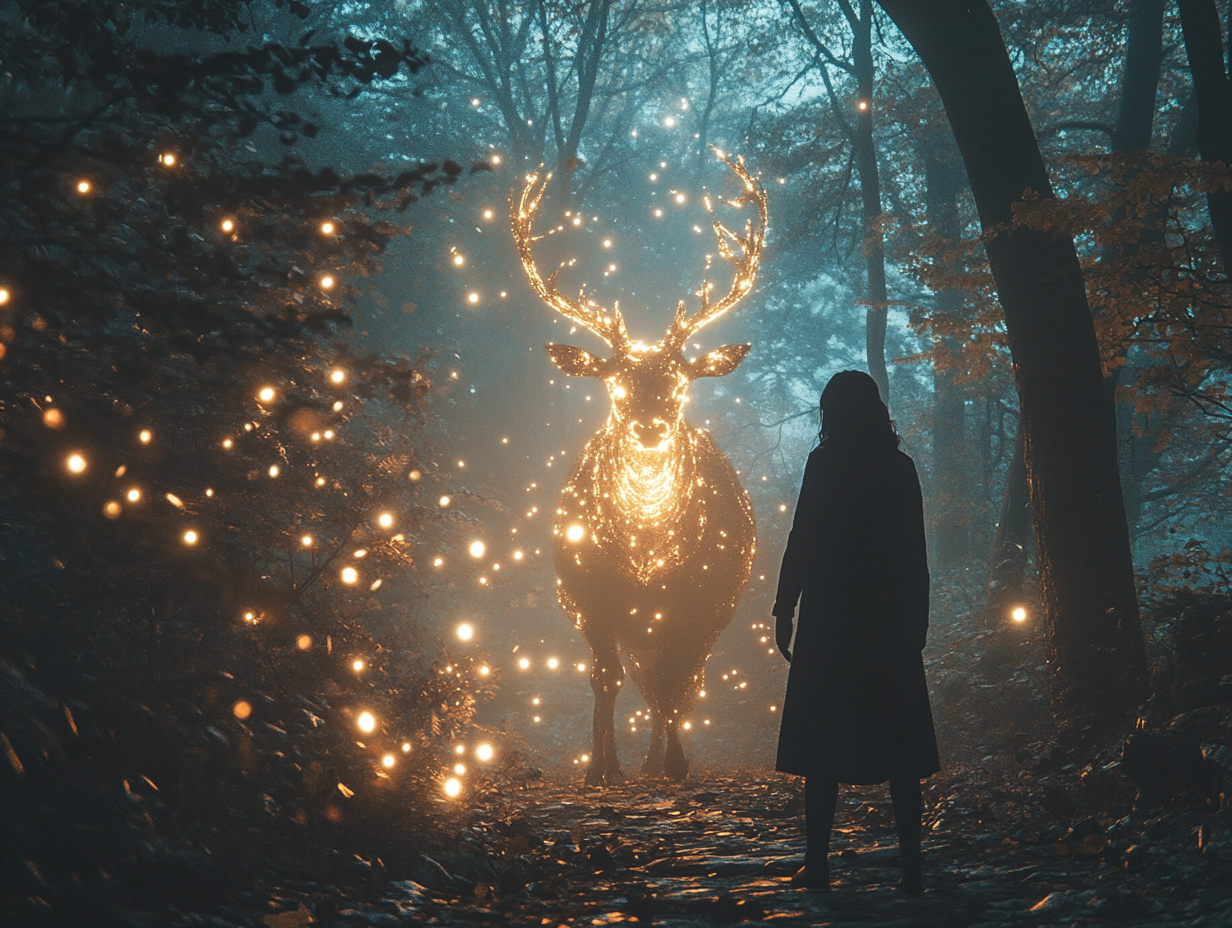 Mystischer Hirsch 2 | LED Bild