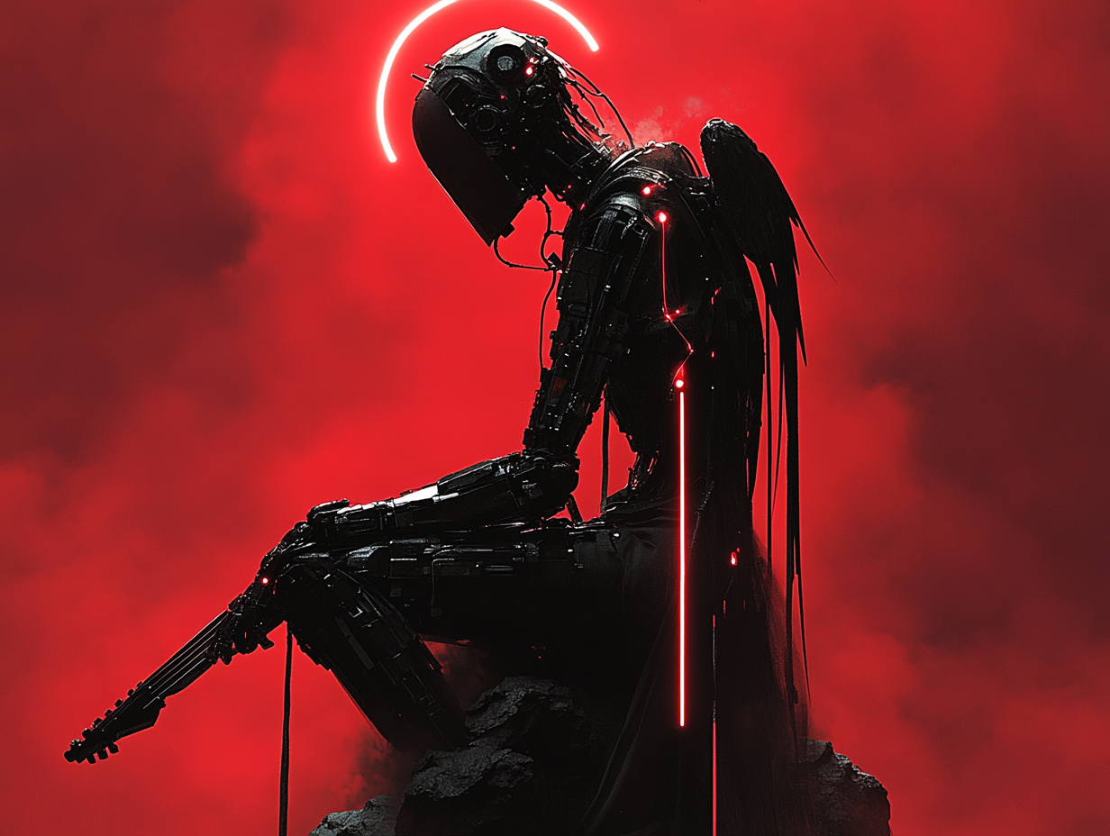 Roboter mit Gitarre 1 | LED Bild