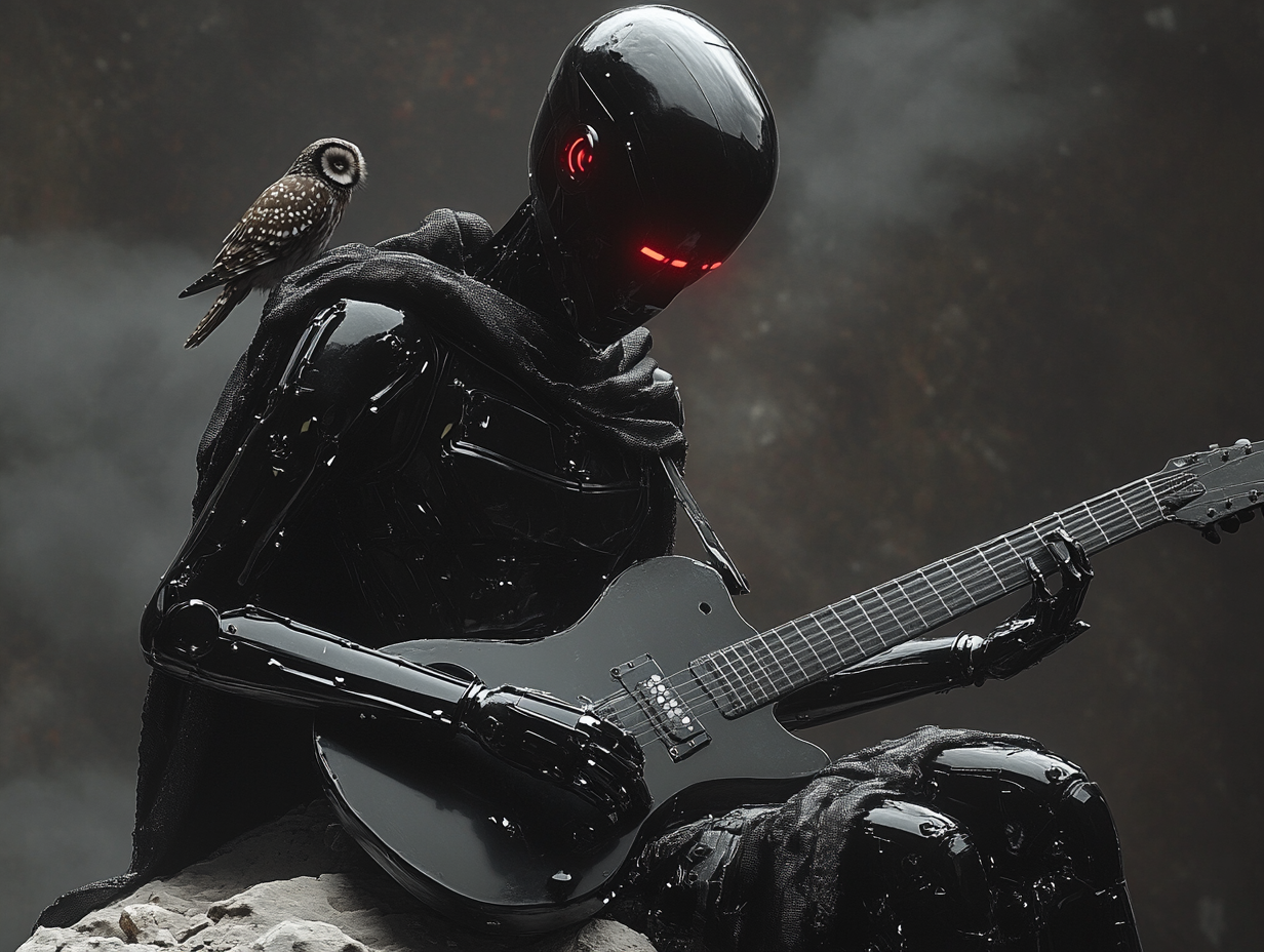 Roboter mit Gitarre 2 | LED Bild