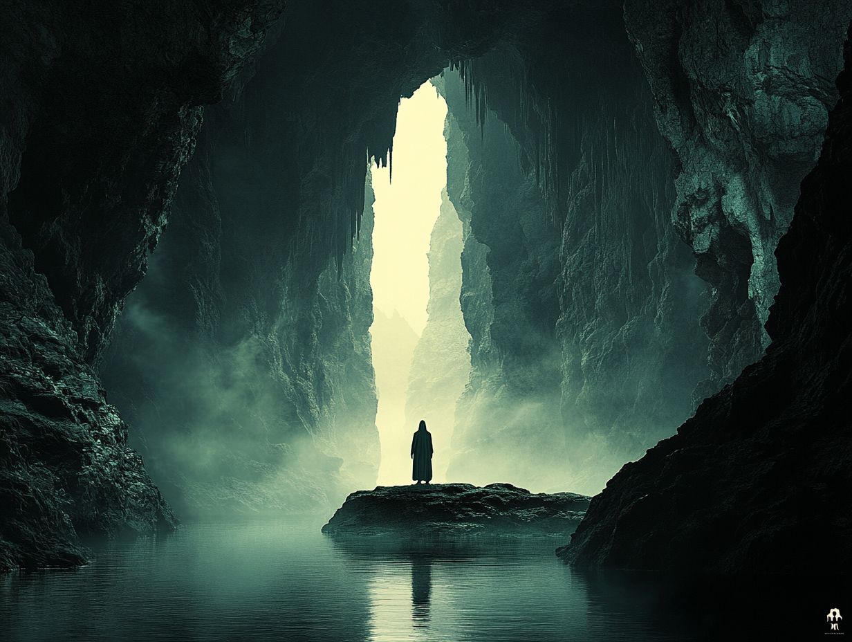 Dunkle Gestalt in Höhle 1 | LED Bild