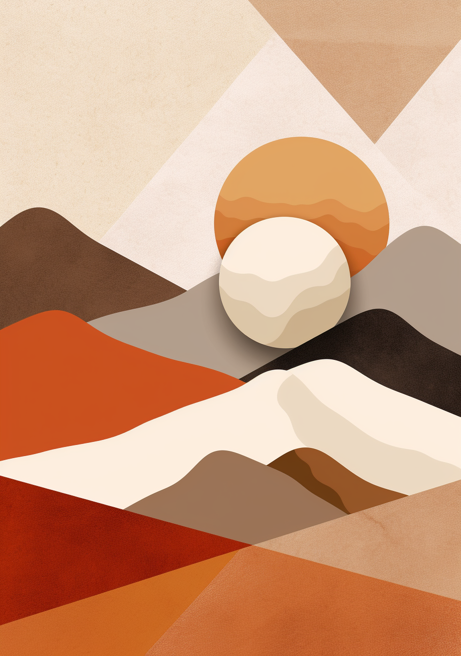 Abstrakte Berge 3 | LED Bild