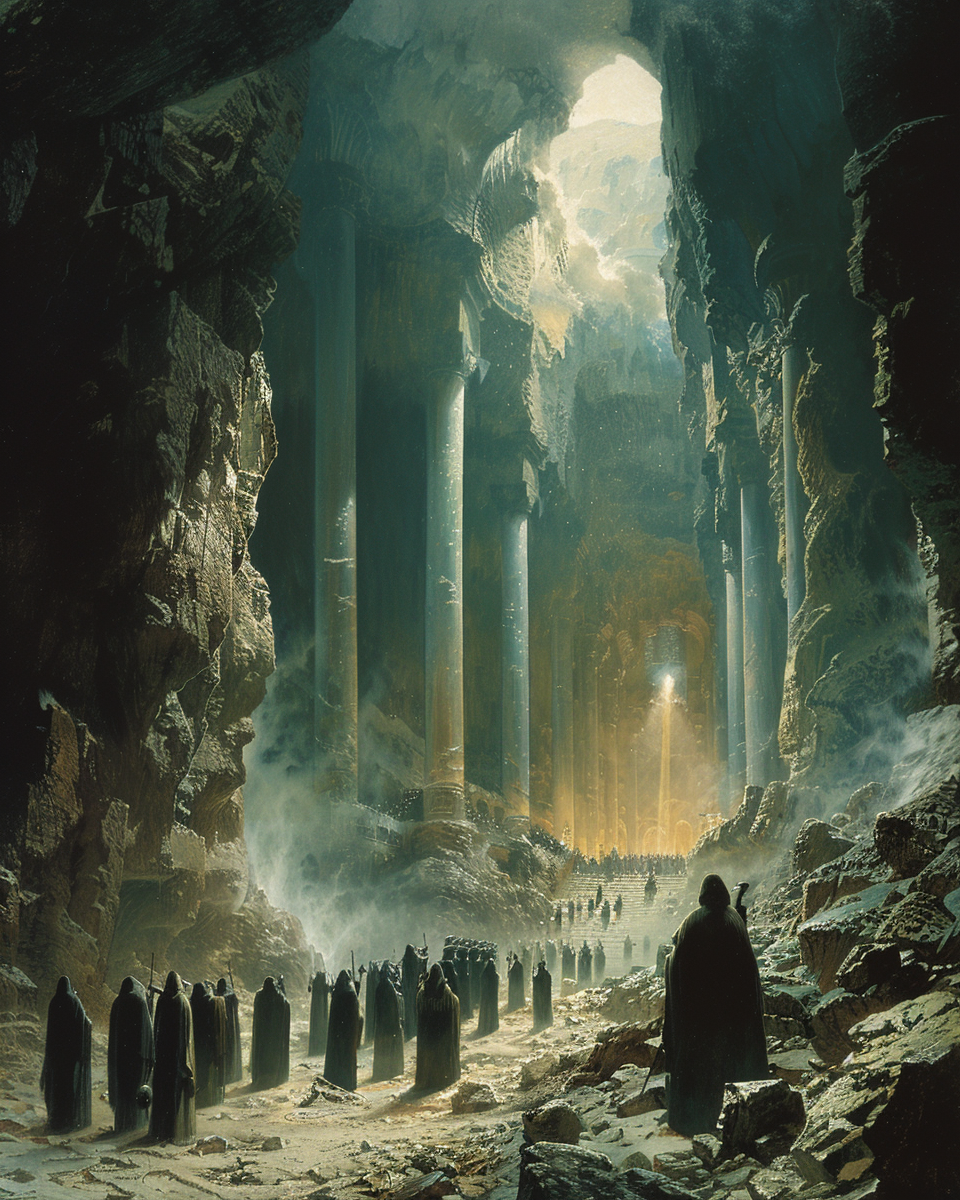 Dunkle Gestalt in Höhle 3 | LED Bild