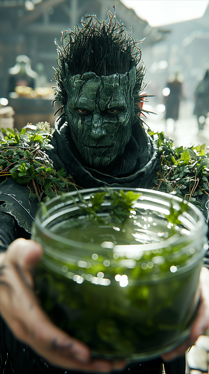 Mystischer Pflanzenmann | LED Bild