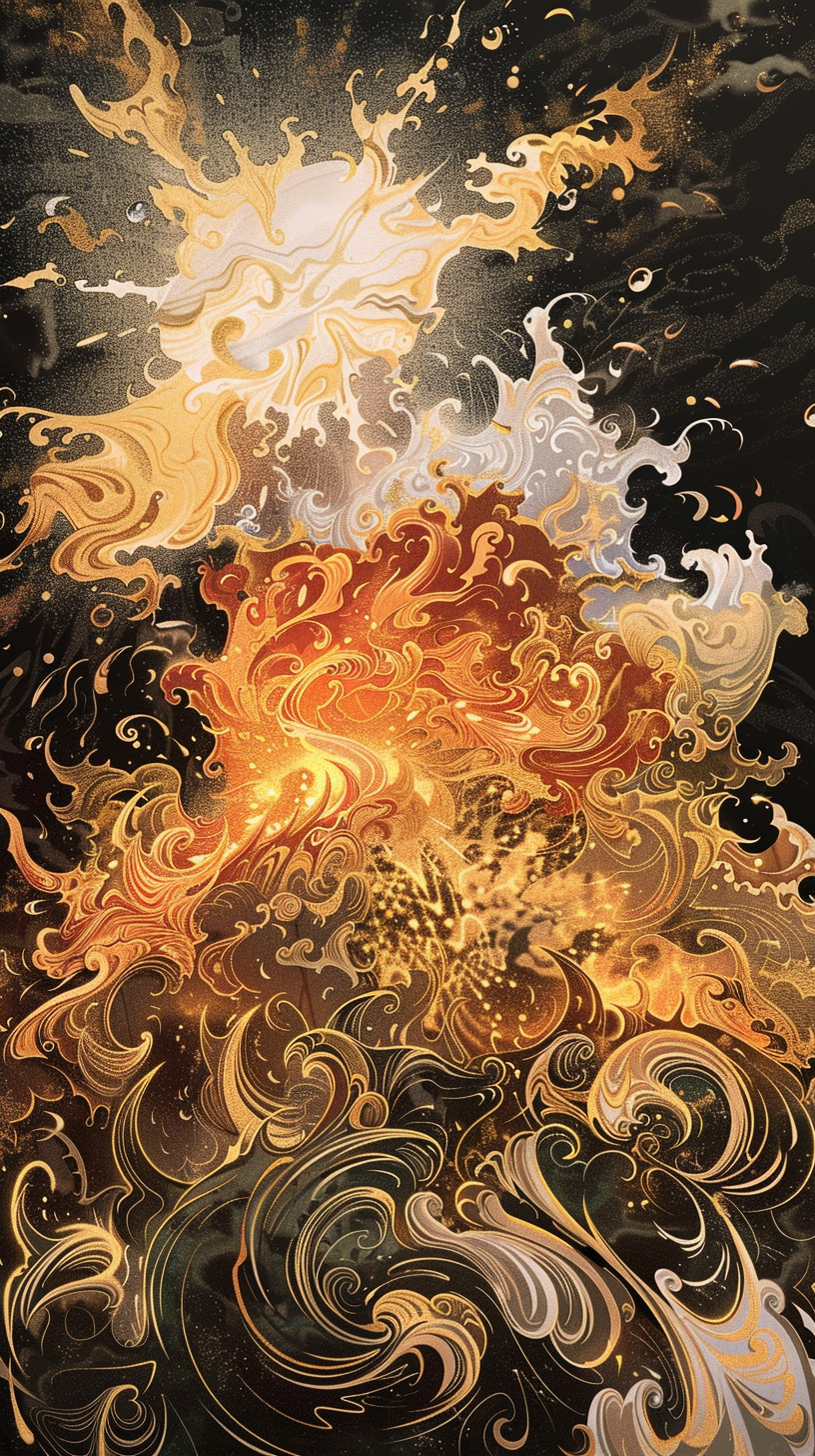 Abstrakte Flammen Illustriert | LED Bild