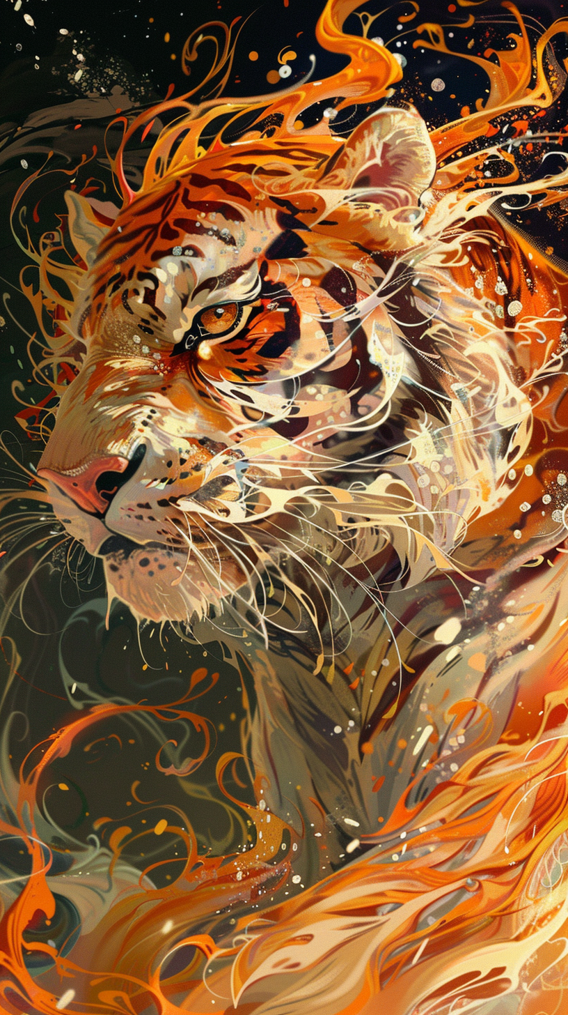 Feuer Tiger 3 | LED Bild