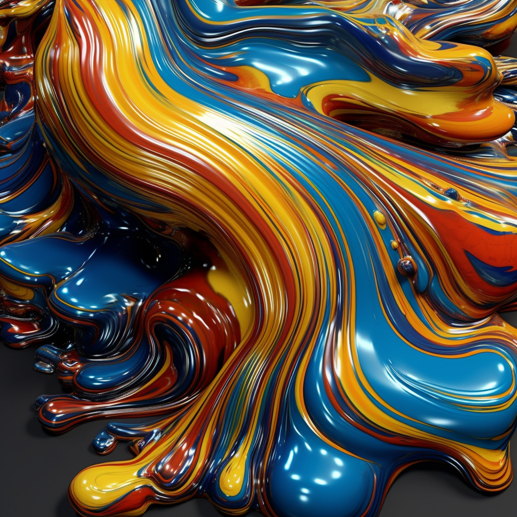 Flüssige Farbenwelle | LED Bild