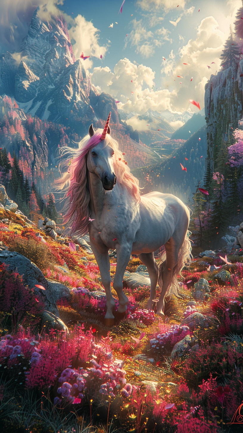 Einhorn Illustriert 3 | LED Bild