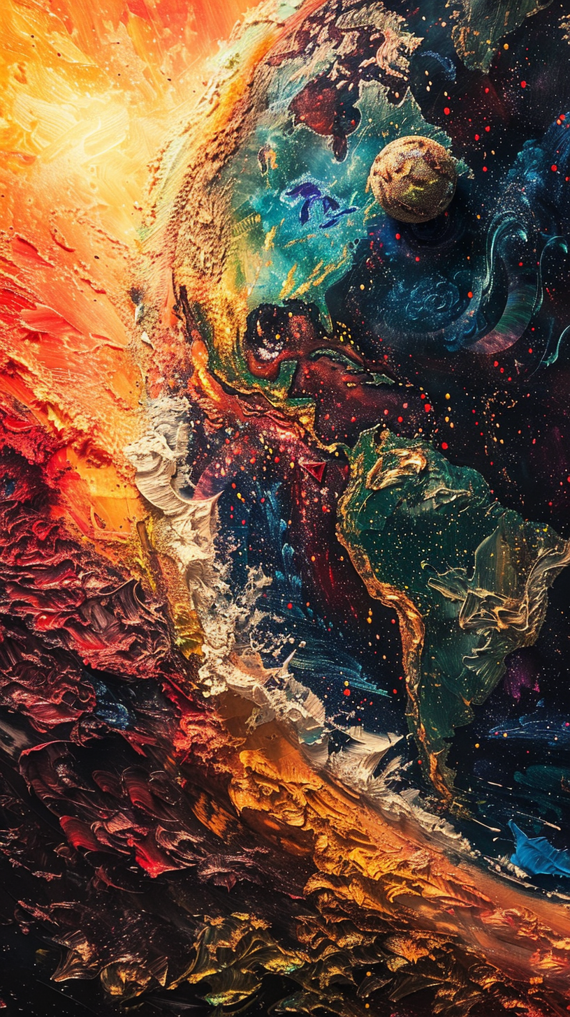 Weltdarstellung Abstrakt 2 | LED Bild