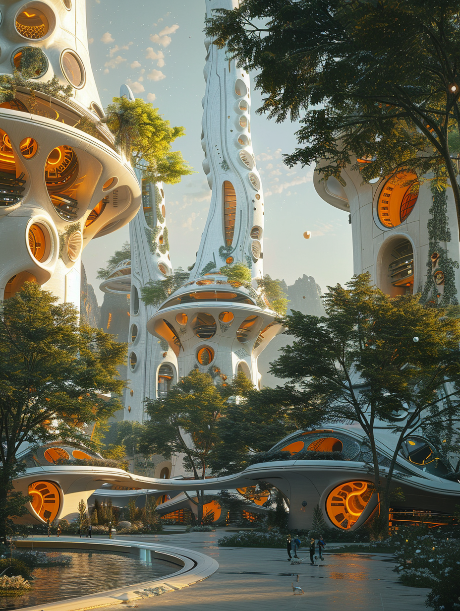 Futuristische Stadt 2 | LED Bild