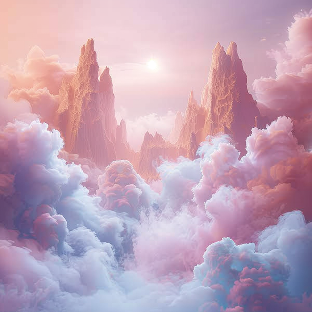 Pinke Wolken 2 | LED Bild