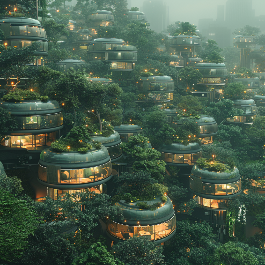 Utopische Stadt 2 | LED Bild